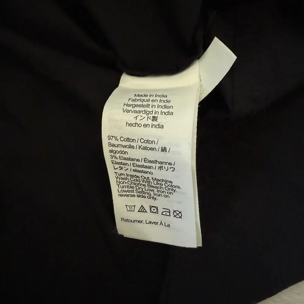 j.‎ crew fitted-waist shirtdress stretch cotton poplin black by926 women size 00